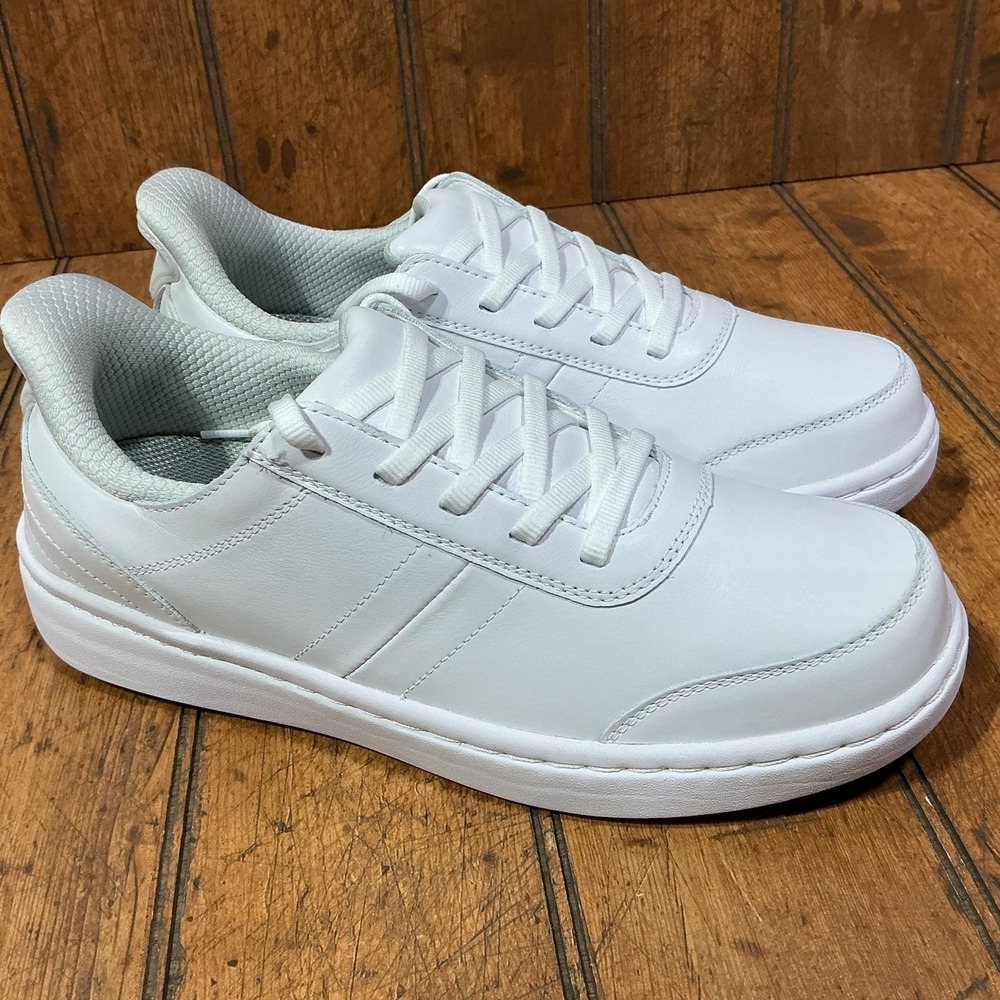 Orthofeet Wander White Leather Hands Free Shoes Sneakers Womens Size 9.5 B 81104